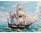 Ideen mit Herz 5D Diamond Painting | Diamant Painting Set | 30 x 40 cm | Motivleinwand | runde Steinchen | inkl. Zubehör | verschiedene Bilder zur Auswahl (Segelschiff)