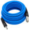 YOTOO PVC Air Compressor Hose 15m Long 6mm ID X 11mm OD 300 PSI with Bend Restrictors, 1/4 Europe Quick Coupler and Plug, Blue