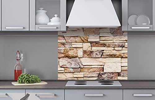 Dimex Küchenrückwand Verbundplatte STEINIGE Wand 80 x 60 cm | Spritzschutz Küche für Herd & Spüle | Premium Qualität Acrylglas, Stärke 5 mm - Made in EU