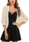 Gyabnw Boléro Gilet Femme Tricot Côtelée à Agrafe Cardigan Soirée Mariage Elegant