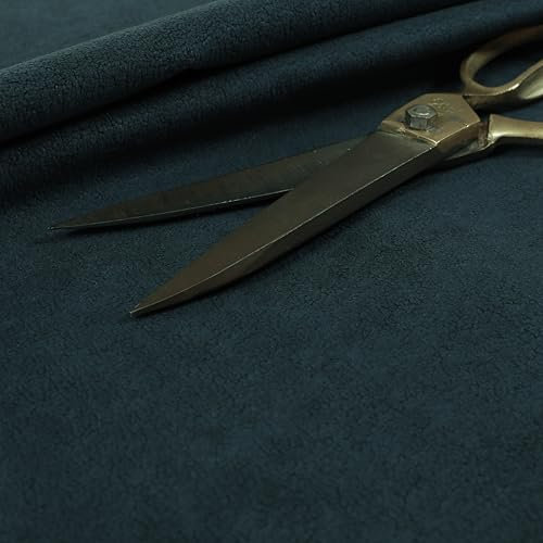 Redbrick Mill Fabrics Weicher, hochwertiger Polsterstoff aus Samt mit Moleskin-Körnung, blau, für Sofas und Vorhänge (Meterware)