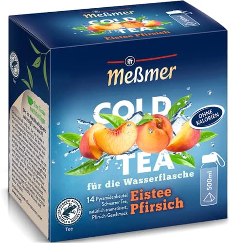 Meßmer Cold Tea fruchtig süßer Eistee Pfirsich 14 Teebeutel 38g