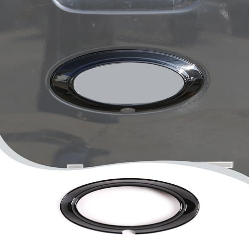 YANER Hinten Auto Logo Emblem Abzeichen Ring Zierleiste für Ford Ranger 2015-2021 Exterieur Autozubehör (Klavierschwarz)