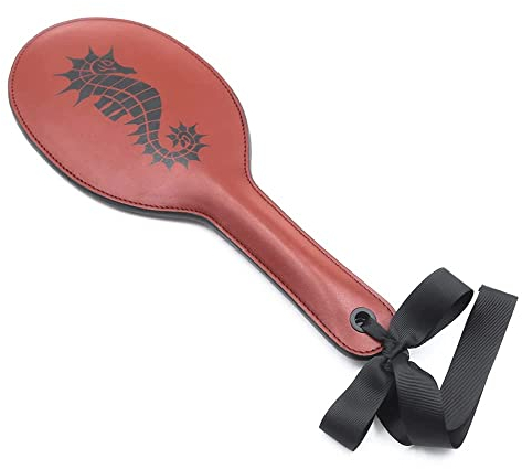 Iron-Story Fouet de Cheval en Cuir Big Paddle, pagaie Japp d'équitation Tenue dans la Main pour Le Cosplay de fête