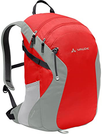 VAUDE Wanderrucksack Grimming Rot 24 l, wasserdichter Rucksack Damen & Herren, leichter Trekkingrucksack mit Rückenbelüftung, praktisches Laptopfach
