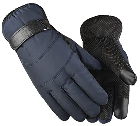 Alueeu Thermo Handschuhe Herren Winterhandschuhe Herren Thermo Handschuhe Herren Winter Touch Lederhandschuhe Herren Winter Gefüttert Handschuhe Damen Winter Warm Gefüttert Winterhandschuhe