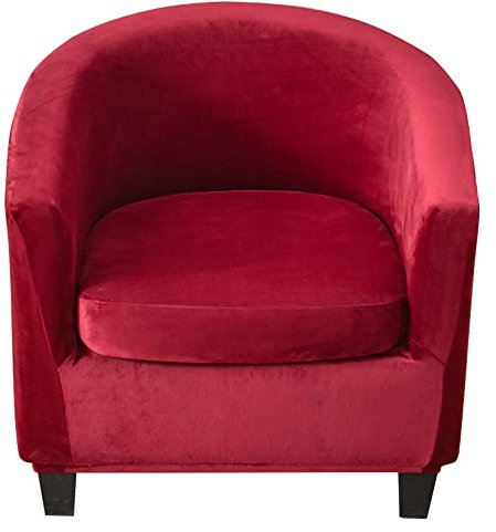 CHNSHOME Sesselbezug Cabriolet stuhlbezüge Sesselbezug Stretch Clubstuhlbezüge 1 Sitzer Tullsta cocktailsessel husse Sesselbezug Weinrot