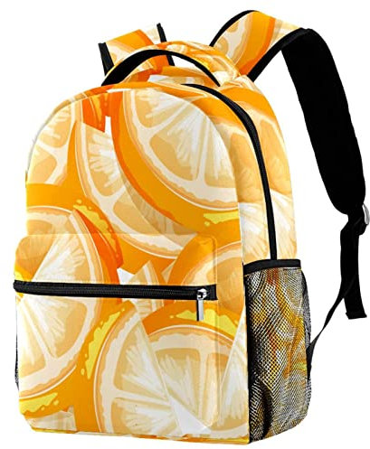 Wangsxing Laptop Rucksack Orange Frucht Schulrucksack 14 Zoll Laptoptasche Für Schule Arbeit Reisen 29.4x20x40cm