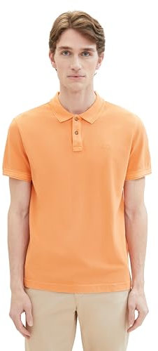 TOM TAILOR Herren Basic Piqué Poloshirt, 22195 - Fruity Melon Orange, M