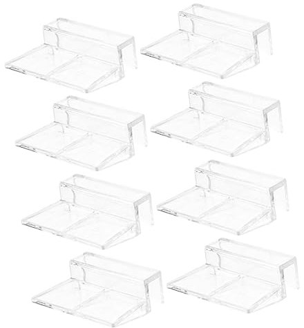 BUGUUYO 8 Stück Aquarium-Abdeckung Stütze Für Fische Aquarium-Zubehör Aquarium-Griff Aquarium-Stützclip Abdeckplatte Griff Randloser Aquarium-Deckel-Clip Glasdeckelständer