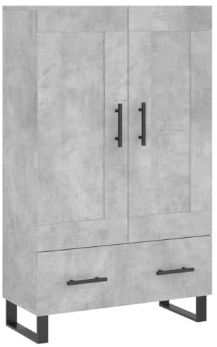 vidaXL Highboard Betongrau 69,5x31x115 cm Holzwerkstoff