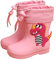 BIISDOST Stivali da pioggia per bambini 24 ragazze, stivali di gomma per bambini, impermeabili, stivali da pioggia regolabili, per esterni, antiscivolo, per bambini, Colore: rosa., 22 EU