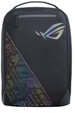 asus - Mochila ROG BP1501G Holographic Edition, Negro, 33.2 x 46 x 15.3 cm