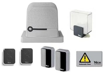 ECI Electroforniture Nice Robo 600 Kit motor puerta corredera 600 kg 230 V ROBO600 central integrada BUS T4 - RO600KCE