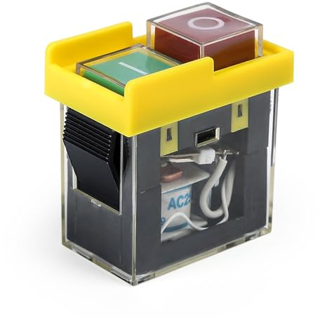 Jadeshay Interruttore Elettromagnetico,AC250V 6A Interruttore a Pulsante NVR Interruttore Impermeabile Interruttore di Sicurezza Emergenza KJD6 5E4 Interruttore Sostitutivo Universale