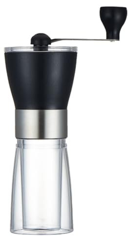 hoaker Manuelle KaffeemüHle, Handtragbare BohnenmüHle mit Edelstahlgriff, Verstellbarer Keramikmahlwerksatz für Unterwegs