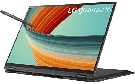LG gram 2 en 1 16 Pulgadas - Procesador Intel Core de 13ª generación i7-1360P Windows 11 Home 32GB RAM 1TB SSD - Negro