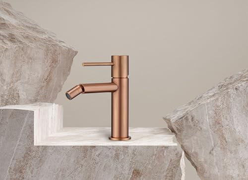 Mice Zweigriffmischer für WC, hygienischer Wasserhahn, Badarmatur für Bidet, Serie Brezzo (mattes Kupfer)
