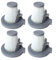 4-teiliges Filter-Ersatz-Set für IonVac ZipVac 8842 Handstaubsauger (grau)