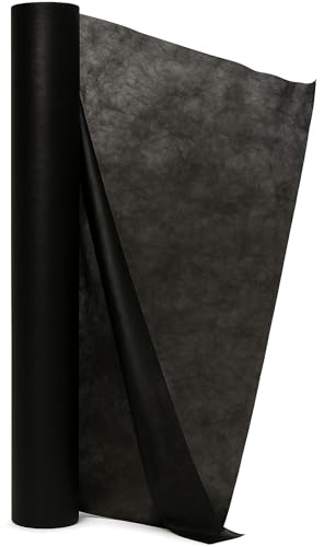 HausHeld® Einweg Vlieslaken Rolle 70cm x 50m – 14g/m² Vlies Schwarz – Perforation alle 38cm – Hygienische Liegenauflage für Massageliege, Kosmetikliege, Behandlungsliege, SPA, Praxisbedarf