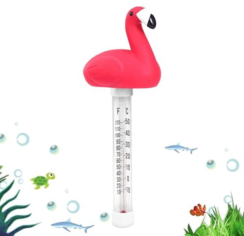 Vgvgaj Thermomètre Pour Piscine Flamingo Thermomètre Flottant Animale Avec Grand Écran Design Forme Animale Résistent Aux Chocs Et À Eau Pour Étangs À Poissons Et Bassins Jardin Extérieur