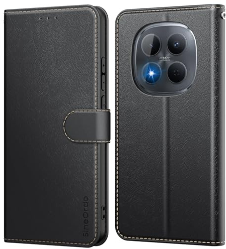 SineOrdo Handyhülle für Xiaomi Redmi Note 15 Pro 5G Hülle, Leder Klapphülle Xiaomi Redmi Note 15 Pro 5G Flip Case Wallet Schutzhülle - Schwarz