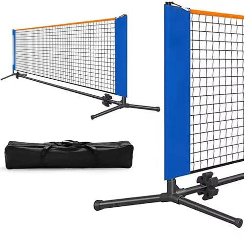 Filet Badminton Exterieur,Support Réglable en Hauteur Et Sac De Transport Portable,Facile à Assembler Ou à Démonter,Adapté à Diverses Situations,Idéal pour Le Tennis,Le Pickleball Ou Le Volley-Ball.