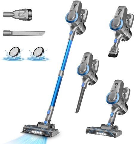 Remaldety Akku Staubsauger, 30000Pa/55Min Staubsauger Kabellos | , Anti-Tangle-Bürste und Selbststehend, Ultraleichter Handstaubsauger akku vacuum cleaner Stielstaubsauger