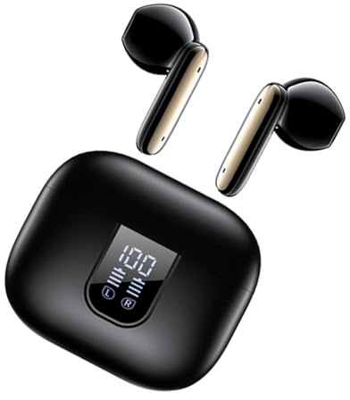 SALALIS Auricolari con Display Digitale Bluetooth Wireless con Cancellazione del Rumore IPX5 Resistente All'acqua per Chiamate di Gioco