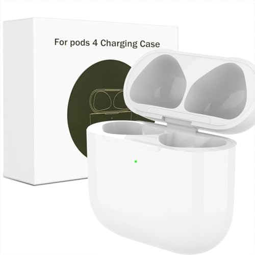 Custodia di Ricarica compatibile con AirPods 4 (2024) Generazione, Type-C Wireless Charging Case con Accoppiamento Bluetooth Pulsante di Sincronizzazione Ricarica Cablata e Wireless