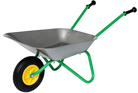 ROLLY TOYS Classic carriola in Metallo con Vasca Grigia e Telaio Verde 271757