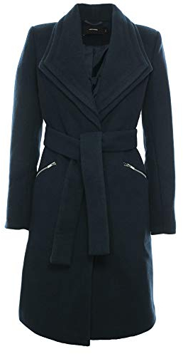 VERO MODA Damen Pisa Long Wool Jacket Wollmantel, Marineblauer Blazer, M