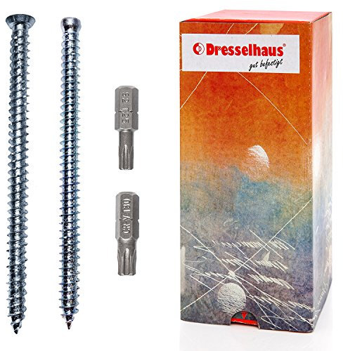 Fensterrahmenschraube, Senkkopf TX 30, 7,5 x 132 mm, verzinkt - 50 Stück