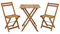 Estexo Balkonset 3tlg. Klapptisch + 2 Stühle aus Holz, Gartenset, Bistro, Set, Garnitur
