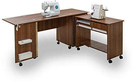 Comfort 7 | Nähmaschinenschrank | Nähmöbel | Nähtisch | (Premium White)
