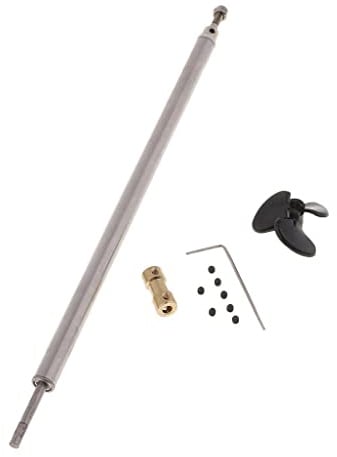 SM SunniMix Set Axe d'Entraînement en Métal 30cm, Joint, Hélice G, 25cm Manchon d'arbre en INOX Accessoires de Réparation pour Moteur Modèle Bateau RC 4 mm - C