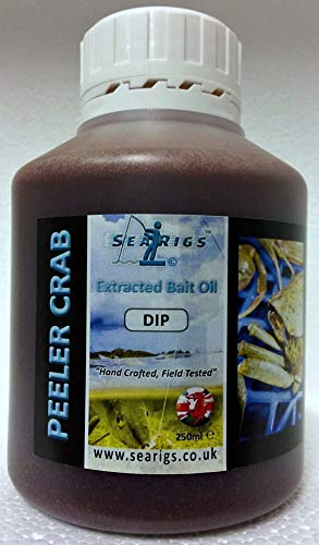 searigs Sea Fishing Extracted Bait Oil - PVA Friendly - Super Sticky 360g Dip UK (PEELER CRAB)