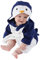 Hooyi Baby Bademantel Pinguin mit Kapuze, Frottee
