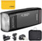 Godox AD200Pro AD200 Pro TTL Strobe Flash 200W 2.4G HSS 1/8000s Dual Head Flash,500 Full Power Flash with 2900mAh High Performance Li-ion Battery Compatible for Nikon Canon Sony Fuji Olympus Camera