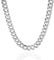 QUADRI - Elegante Panzerkette 925 Silber - Cuban Chain - Breite 10mm - Silberkette Herren und Frauen aus 925er Echtsilber - Herren Kette Silber Länge 51 cm - Made in Italy