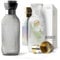MAMEIDO Wasserkaraffe 1,5l, Glaskaraffe mit Deckel & Sieb, mundgeblasene Karaffe Glas, Wasserkrug mit edler Optik für besondere Anlässe, Karaffen zum Verschenken (Smoke Silver, 1500ml)