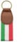N/A. Schlüsselanhänger mit italienischer Flagge aus Segeltuch und Kunstleder, Metallring, italienische Flagge, One size