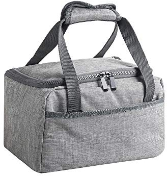 Isolierte Lunch-Tasche, 7L Wasserdicht Tote Lunch Cooler Bag, Wiederverwendbar Auslaufsicher Picknick Mittagessen Handtasche für Frauen Männer Kinder Student (grau)