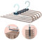 Hosenbügel Platzsparend Mehrfach, 5 In 1 Hosenbügel,Hosen Kleiderbügel aus Edelstahl Ausziehbar, Faltbare Multi Bügel, Magischer Aufhänger, Schrank kleiderbügelhalte