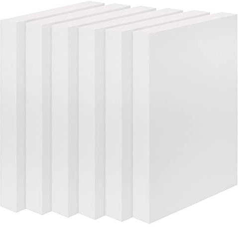 Belle Vous Bloques de Poliestireno Manualidades Rectangular (Pack de 6) 30 x 15 x 2,5 cm - Corchos Blancos Manualidades para Modelado, Proyectos Escolares, Esculturas, Arreglos Florales