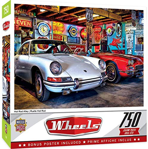 Wheels Hot Rod Alley 750-teiliges Puzzle, 610 mm x 460 mm (MPC)