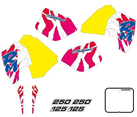 Blackbird grafiche adesivi moto cross Replica OEM Suzuki 1992 Suzuki Rm 125 1992 / Suzuki Rm 250 1989-1992 /