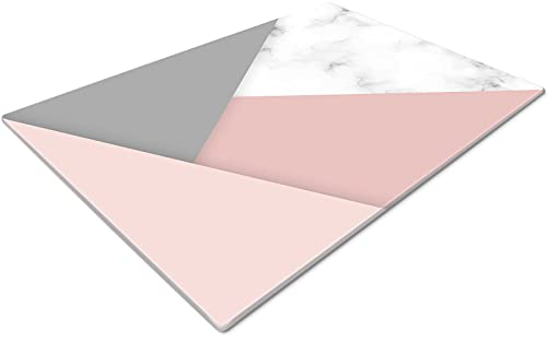 Chopping Boards | Glass Worktop Savers | Worktop Protectors Heat Resistant | Catering Chopping Boards | Chopping Boards Glass | Over The Sink Chopping Board | Large | Grey White Pink