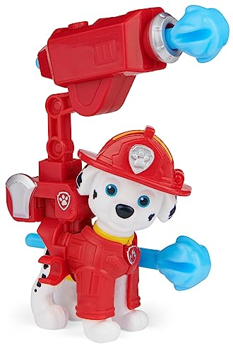 Paw Patrol Age 3+, Movie Collectible Marshall Action Figure with Clip-on Backpack and 2 Projectiles, Kids’ Toys for Ages 3 and up