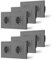 BSEED Enchufe de Pared 2 Enchufes Estándar Schuko con Panel de Cristal 16A Fácil Instalación 157mm Gris, 6 Paquetes